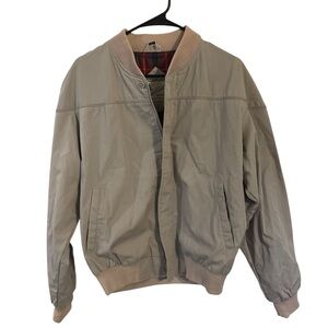 Vintage Land & Lakes Gordon Ferguson Bomber Jacket Flannel Lined Classic Neutral